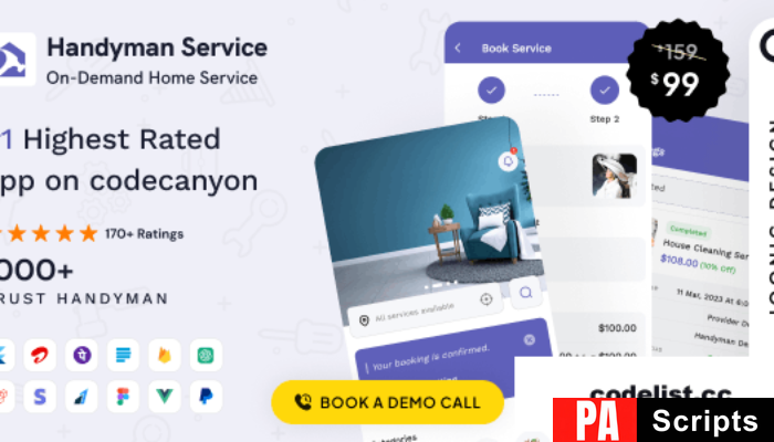 Handyman Service v11.5.3 – On-Demand Home Service Flutter App with Complete Solution + ChatGPT