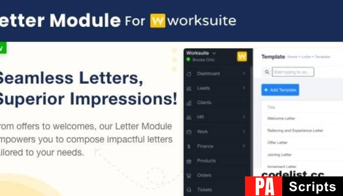 Letter Module for Worksuite CRM v1.0