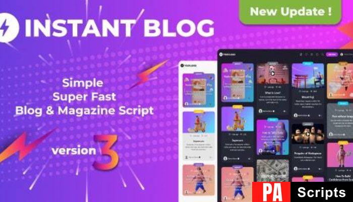 INSTANT BLOG – PHP SCRIPT FAST & SIMPLE BLOG V3.3 – Fixed