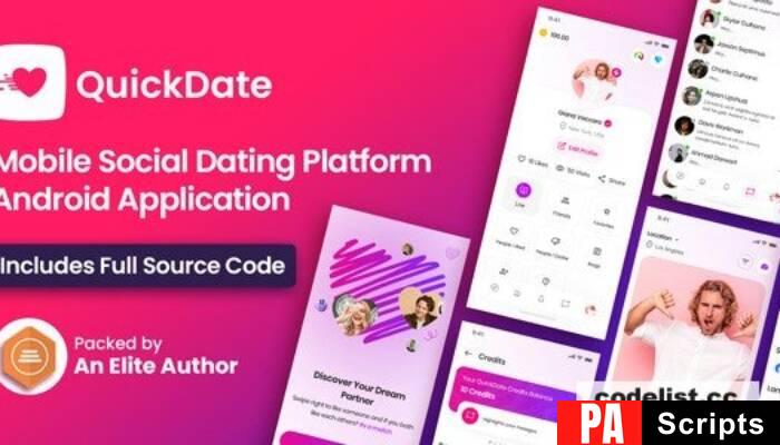 QuickDate Android v3.4 – Mobile Social Dating Platform Application