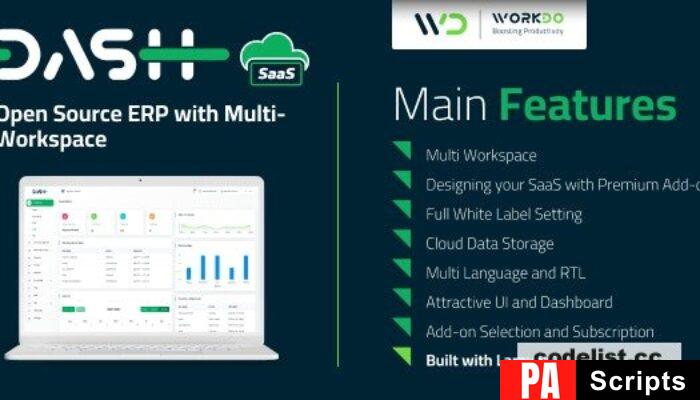 WorkDo Dash SaaS v4.4 – Open Source ERP with Multi-Workspace – nulled