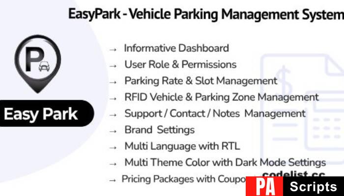 EasyPark SaaS v1.4 – Vehicle Parking Management System