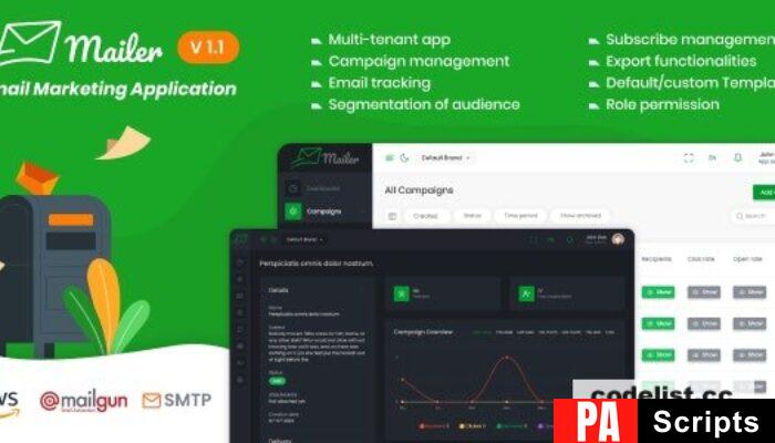 Mailer v1.5 – Email Marketing Application – nulled