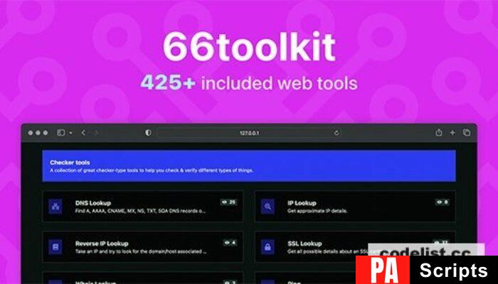 66toolkit v27.1.0 – Ultimate Web Tools System (SAAS) – nulled