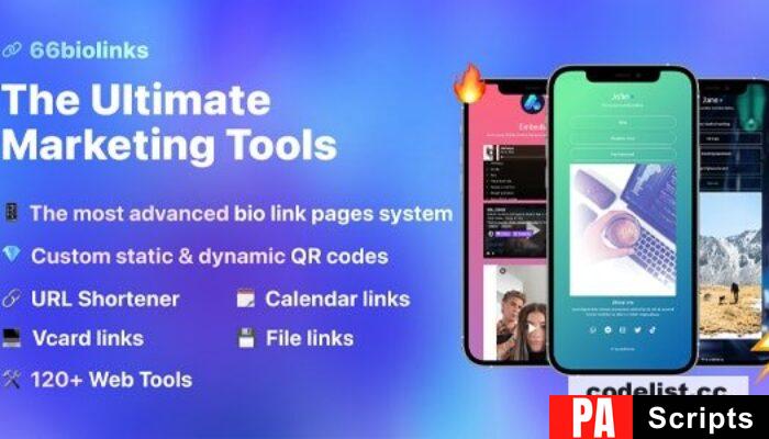 66biolinks v48.1.0 – Bio Links, URL Shortener, QR Codes & Web Tools (SAAS) – nulled