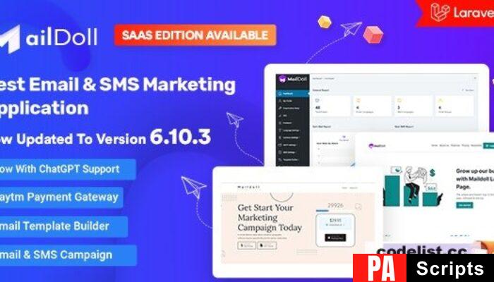 Maildoll v6.10.4 – Email Marketing Application – A SAAS Based Email Marketing Software