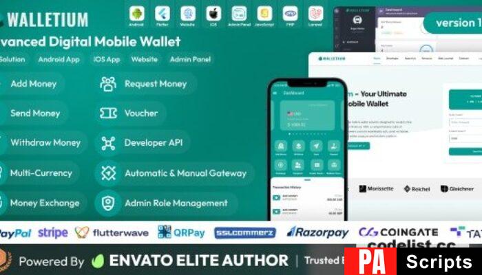 Walletium v1.0.0 – Digital Wallet and Payment Gateway Full Solution